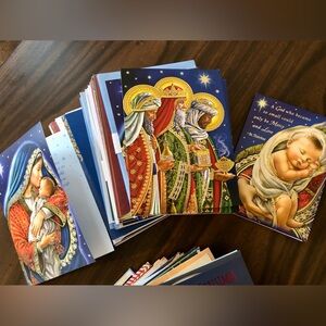 Christmas Mass card assortment 97 mass cards Christmas Various sizes & envelopes